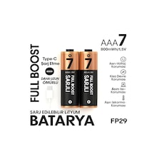 Type-c Şarjlı 800mwh 1.5v Şarj Edilebilir 2'li Aaa İnce Pil - Lityum İyon Batarya