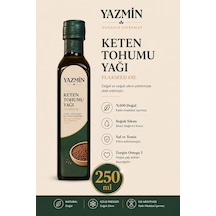 Yazmin Keten Tohumu Yağı 250 Ml Cam Şişe Soğuk Sıkım %100 Saf Doğal Keten Yağı