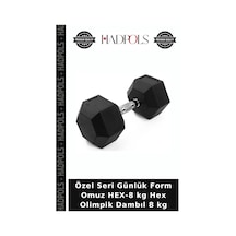 Özel Seri Günlük Form Omuz Hex-8 Kg Hex Olimpik Dambıl 8 Kg