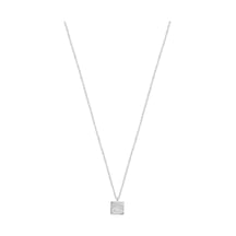 Emılıano Jewellery 925 Ayar Gümüş Taşlı Kare Kolye Gold - Rose Gold - Gümüş
