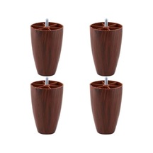 4 Adet 12 Cm Desenli Ceviz Mobilya Koltuk Baza Destek Ayağı 6395751