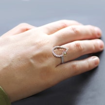 Zirkon Taşlı Damla Model Sarı Mineli Çiçek Tasarım Gold 925 Ayar (531212689)