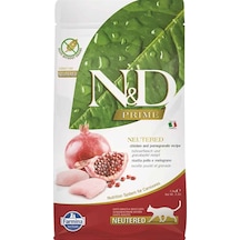 N&D Prime Kısırlaştırılmış Tavuklu ve Narlı Tahılsız Yetişkin Kedi Maması 1500 G
