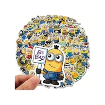 50'li Minions Minyonlar Sticker Set Laptop Notebook Tablet Sticker Seti Abanoz