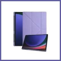 Bezos Samsung Uyumlu Galaxy Tab A11 Plus Kalemlikli Mars Tablet Kılıfı - Lila Nıda