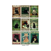 Cats Kedi Mizah Temalı Laptop Tablet Telefon Defter Sticker Set3 Standart