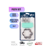 9 Parça Pasta Seti Krema Torbası, 3 Kalıp, 3 Duy, 2 Başlık