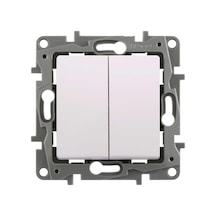 Legrand 2'li Komütatör Anahtar Salbei Serisi (Beyaz) 767106