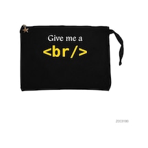 Zepplin Giyim Html Give Me Br Siyah Clutch Astarlı Cüzdan / El Çantası Siyah