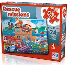 Ks Games 24 Parça Jumbo Puzzle Rescue Missions