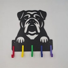 Bulldog Temalı Dekoratif Anahtarlık Ve Askılık - 3d Yazıcı Baskı - 22x22 Cm