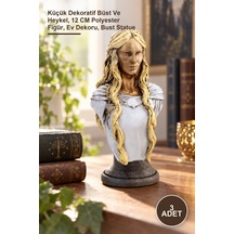 3 Adet Polyester Galadriel Büst Küçük Dekoratif Büst Ve Heykel, 12 Cm Polyester Figür, Ev Dekoru, Bust Statue Altın