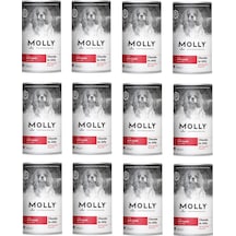 Molly Kuzu Etli Jöleli Köpek Konservesi 400 G X 12 Adet