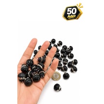 Yaylı Basmalı Anahtar Push Buton Siyah 12 Mm 50 Adet Pbs-33b 2 Pin On Off Mini Yuvarlak Su Geçirmez Anahtar 12v - 250v Ac/dc