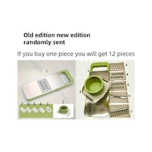 Fochsia Yeşil 12 Parça Çok Amaçlı Sebze Dilimleyici Ve Rende Seti yeşil