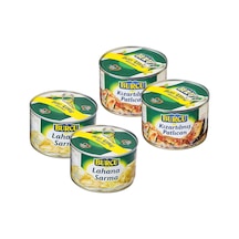 Burcu Patlıcan Kızartma Ve Lahana Sarma 400 Gr 4 Lü Karma Paket