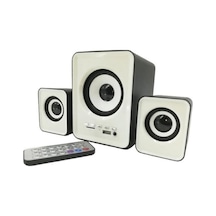 D23 Ses Sistemi Ft-202bt 2+1 Ses Sistemi Kumandalı Bluetooth Hoparlör Tv/pc/telefon Uyumlu Usb Speaker Fm Radio Kart Okuyucu 3.5mm Jack Girişli Usb Beslemeli Speaker