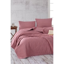 Enlora Home Color Saten Çok Amaçlı Örtü Çift Kişilik Bordo