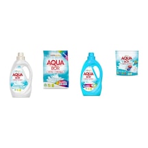Aquabor Doğal Mineralli Sıvı Beyaz + 4 Kg Renkliler + Sıvı Renkliler + Tablet 4 Lü Set 36108477