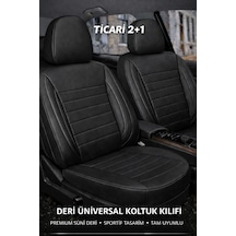 Opel Mokka 2012-2015 2+1 Uyumlu Deri Koltuk Kılıfı Jetdrive Serisi Siyah