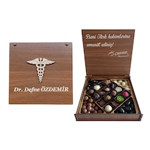 Kişiye Özel Ahşap Kutulu Doktor Çikolatası
