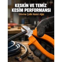 Profesyonel Kullanıma Uygun Dövme Çelik Yan Keski