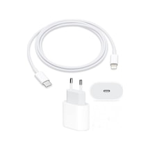 Apple Uyumlu iOS MU7V2TU/A 18 W USB-C Güç Adaptörü + Type-C to Lightning Kablo