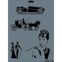 Rich New Seri N-148 Stencil 35x25 Cm - Elwm-287579 Renkli
