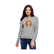Anime Dragon Ball Looking For The Baskılı Gri Kadın Sweatshirt (528308194)
