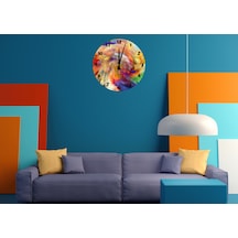 Ti-play Renkler Diyarı 30x30cm Akrilik Dekoratif Modern Duvar Saati ÇOk Renkli