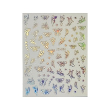 Nail Art Sticker Kendinden Yapışkanlı, Tırnak Süsleme, Tırnak Dövmesi Stikır 868 Gümüş-868