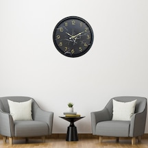 Siyah Mermer Desenli 52 X 52 Cm Duvar Saati Çok Renkli