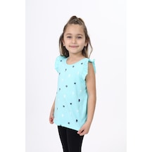 Toontoy Kids Toontoy Kız Çocuk Baskılı Atlet Su Yeşili