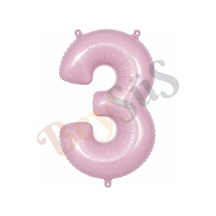 3 Rakam Folyo Balon Pembe Rengi 76 Cm