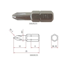 vessel 489003 Ph2x25 MM Yıldız Bits Uç