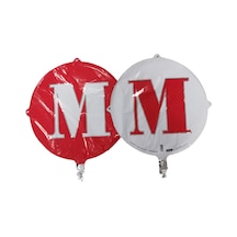 Folyo Balon Harf M Kırmızı-Beyaz 18"
