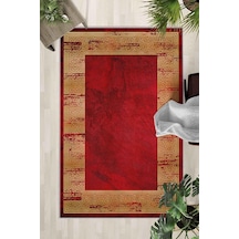 Kaymaz Taban Yıkanabilir Halı Mutfak, Salon, Yatak Odası İçin Modern Dijital Baskı Halı Slnhalı 1 - 0063 Çok Renkli