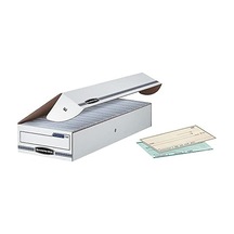 Box 12 Pack Stor/fıle Check Storage Boxes, Standard Setup, Attached Flip Top Lid, 4 X 9 X 24 Inches
