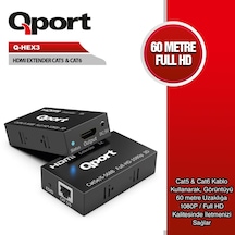 Qport Q-hex3 Hdmı Extender Cat6 60m 2 Li Paket