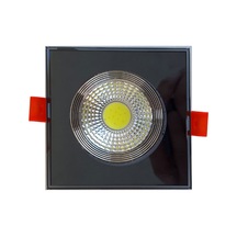 Füme Cam Kare Sıva Altı Led Spot Armatür İç Beyaz, Kenar Gün Işığ