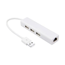 Usb 3 Port Hub Ve Ethernet Adaptörü Internet 4517P Swıtch Splitter