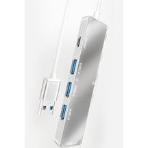 Apple Uyumlu MacBook Uyumlu Usb Çoğaltıcı 4 Port 3xusb2.0 / 1xusb3a 1xtype-c P