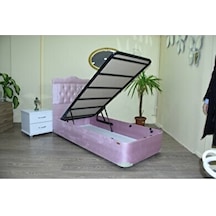 Baza Başlık TayTüyü  Pembe Model Silinir Kapitone başlık Metal Fırın Boya 120*200cm El Yapım