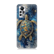 İnfinix Note 11 Pro Uyumlu Samanyolu Altında Kaplumbağa Desenli Silikon Kılıf Çok Renkli