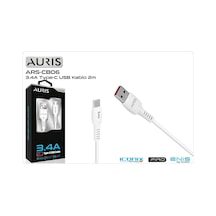 Auris ARS-CB06 Type-C 3.4 A Data Ve Şarj Kablosu 2 M