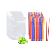 Suntek 100 Adet El Tipi İçecek Torbaları Fermuarlı Meyve Suyu