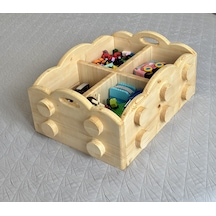Masif Ahşap Montessori Oyuncak Sandığı / Kutusu
