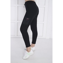 Kadın Spor Slimfit Slimfit Lacivert Lastikli Paça Eşofman Altı-40 Lacivert