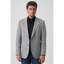 White Stone Albufeira 4014 Slim Fit 6 Drop Ceket Desenli DESENLİ