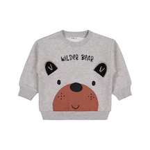 Civil Boys Bear Baskı-nakışlı 2-5 Yaş Sweatshirt - Gri Grimelanj